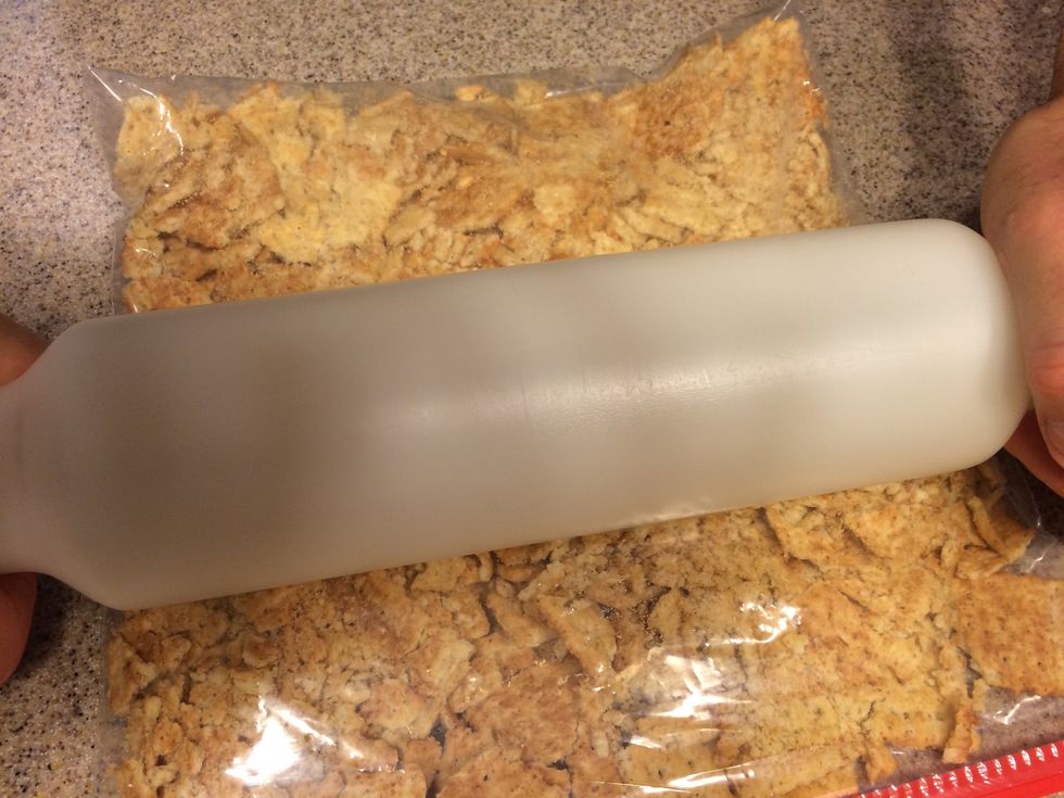 Crumble up your crackers.
