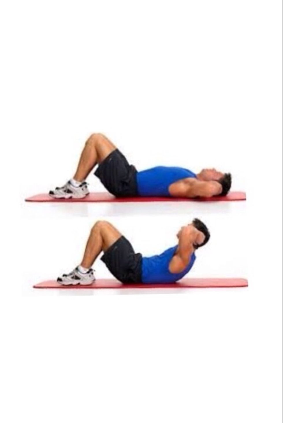 Crunches! If you want to get a six pack, i recommend doing crunches! Note: If you put your hands behind your head, do not pull on your neck or you will strain your neck muscle!