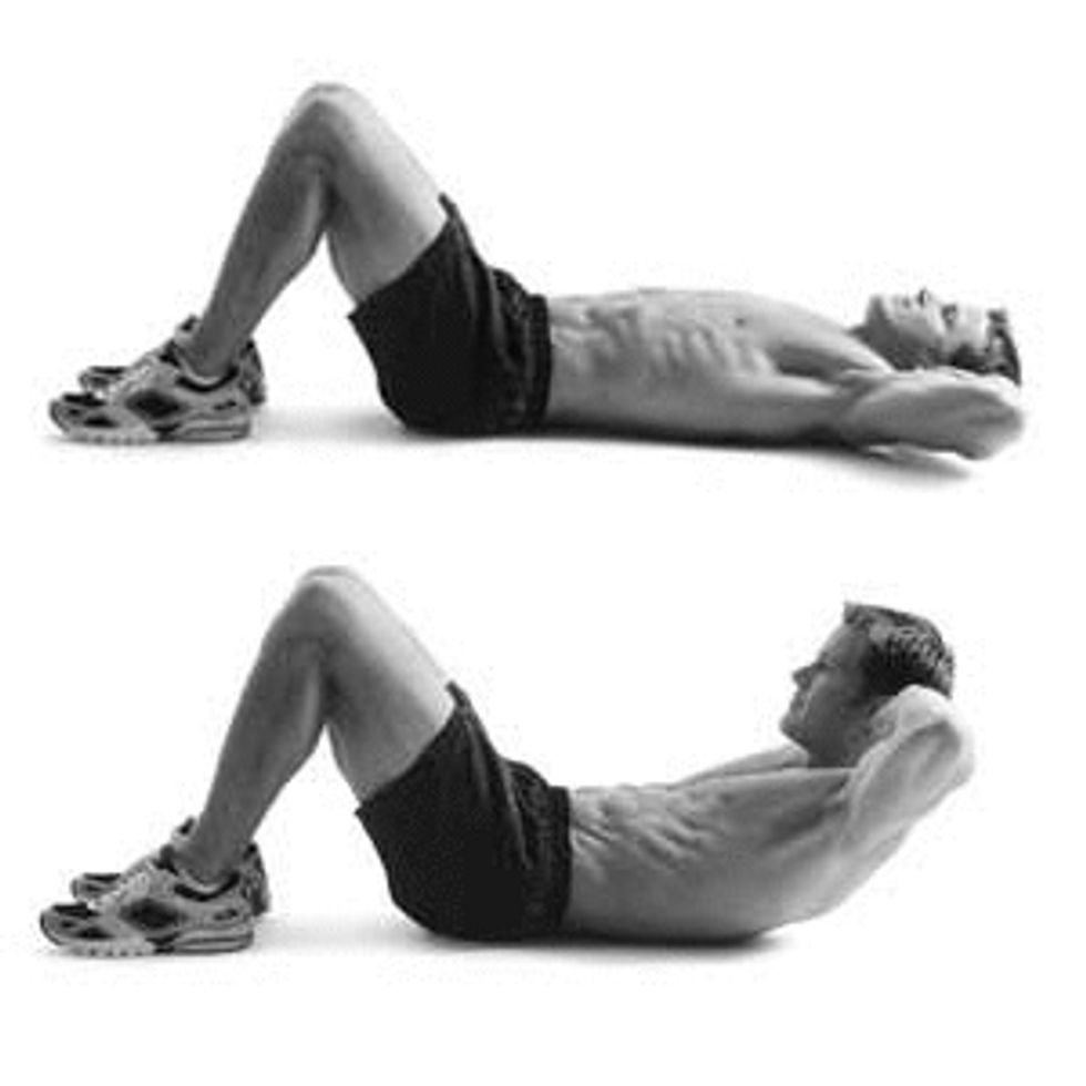 Crunches or situps: I usually do about 3 sets of 10 or 20