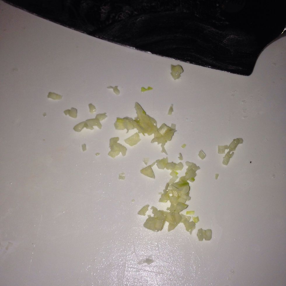 Crush and mince your garlic.