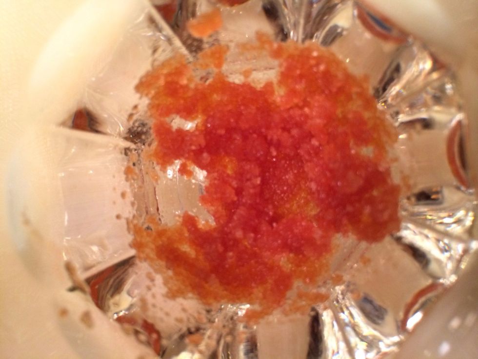 Crush & blend the sugar & bitters together!