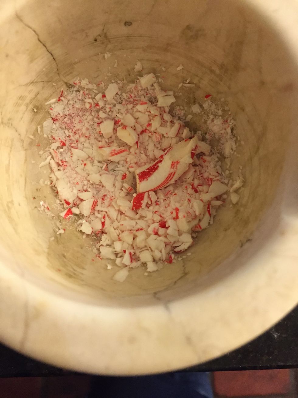 Crush it up into a very sticky mess if you have bigger pieces that won't chop up, then just remove them from the mixture