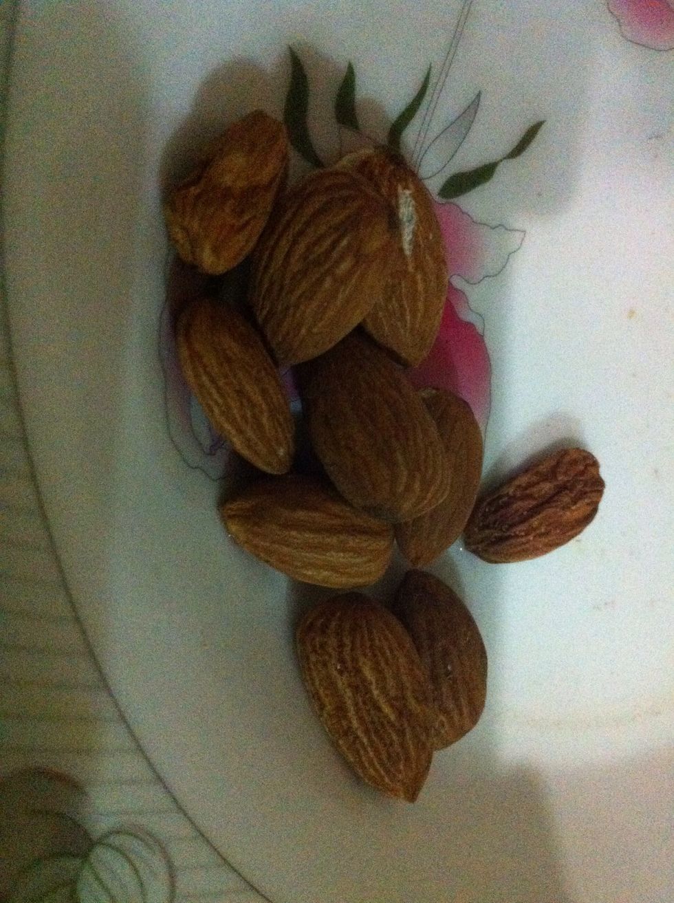 crush some almonds