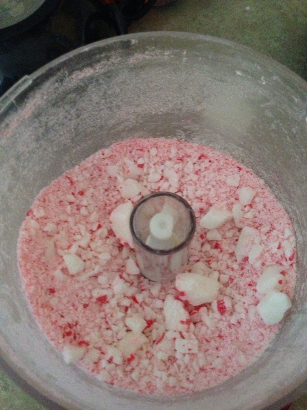 Crush the candy in a food processor