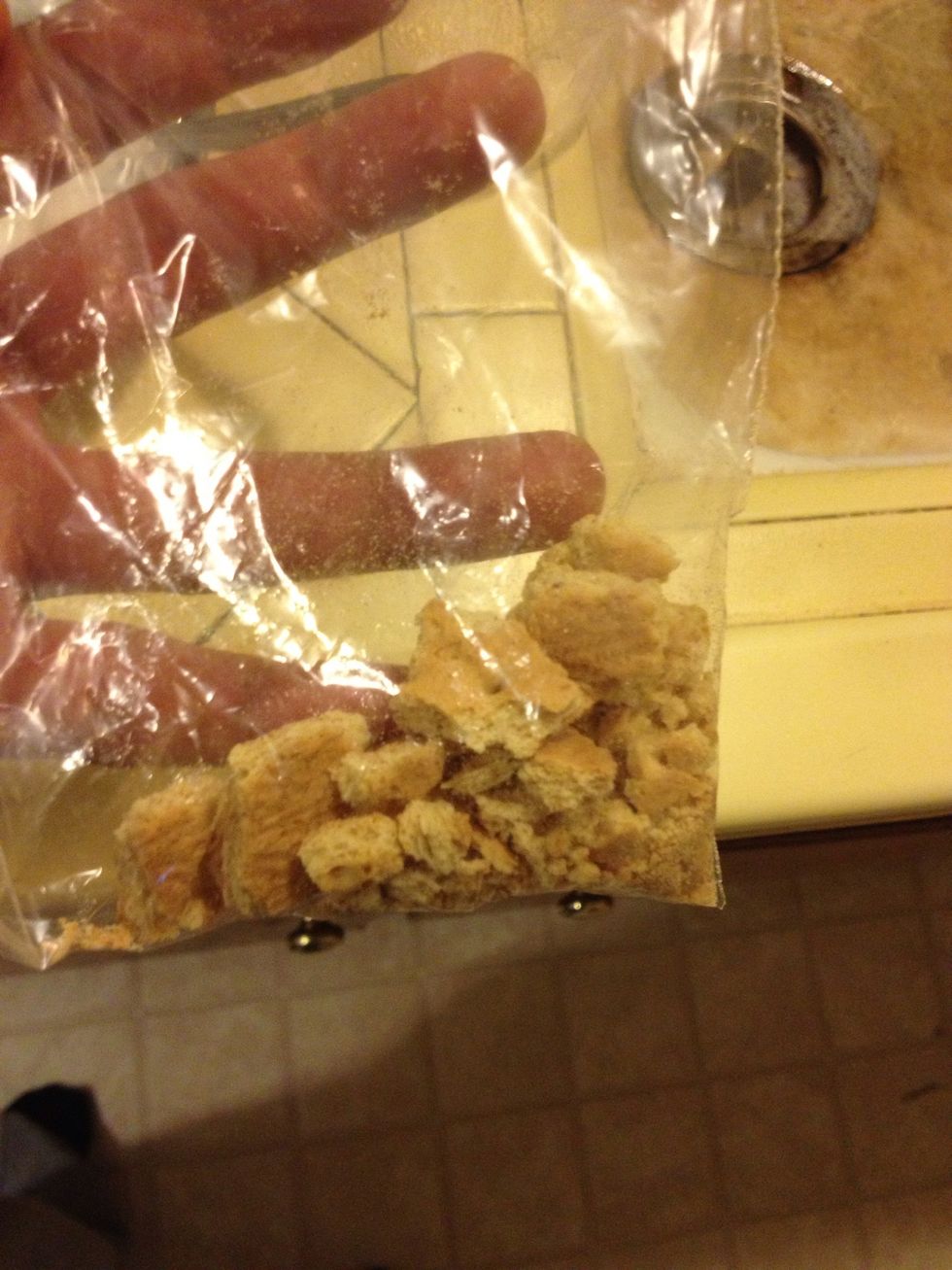 Crush the graham cracker.