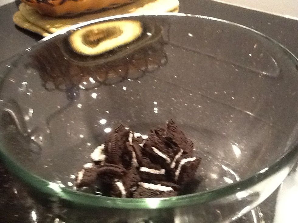 Crush the Oreos into crumbs