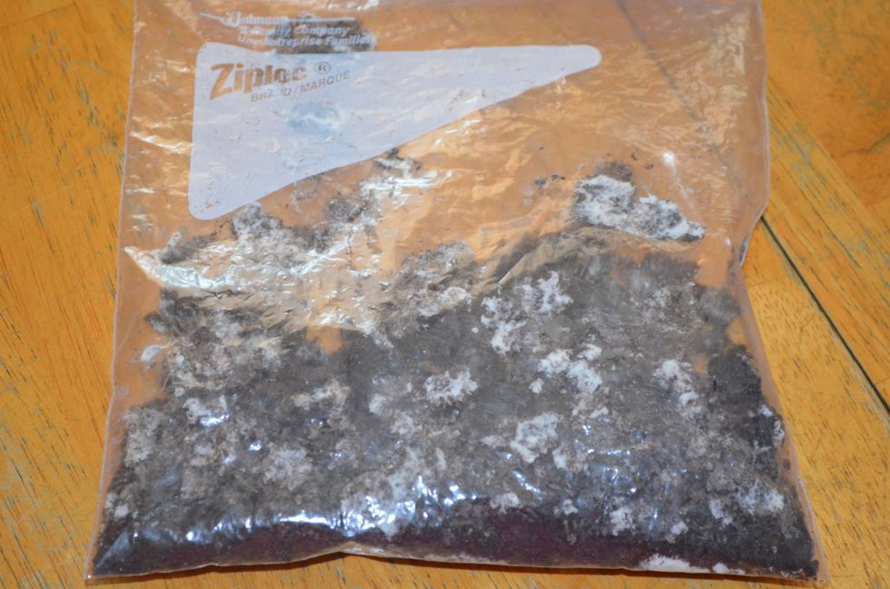 Crush up the Oreos in the bag