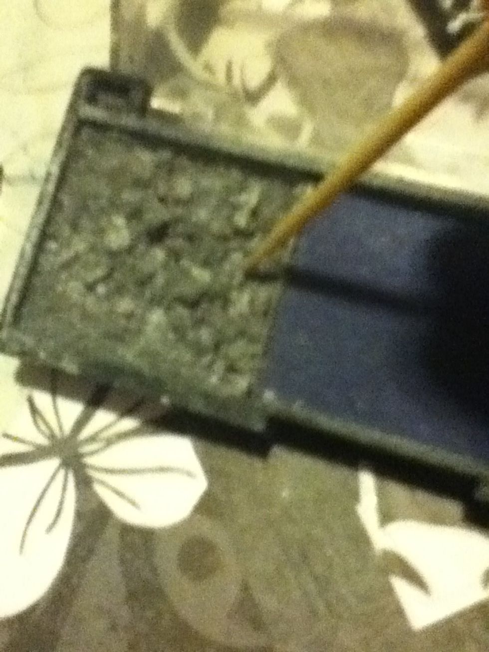 Crush Up The Remainder Of The EyeShadow With The Toothpick Until It Is A Fine Powder.