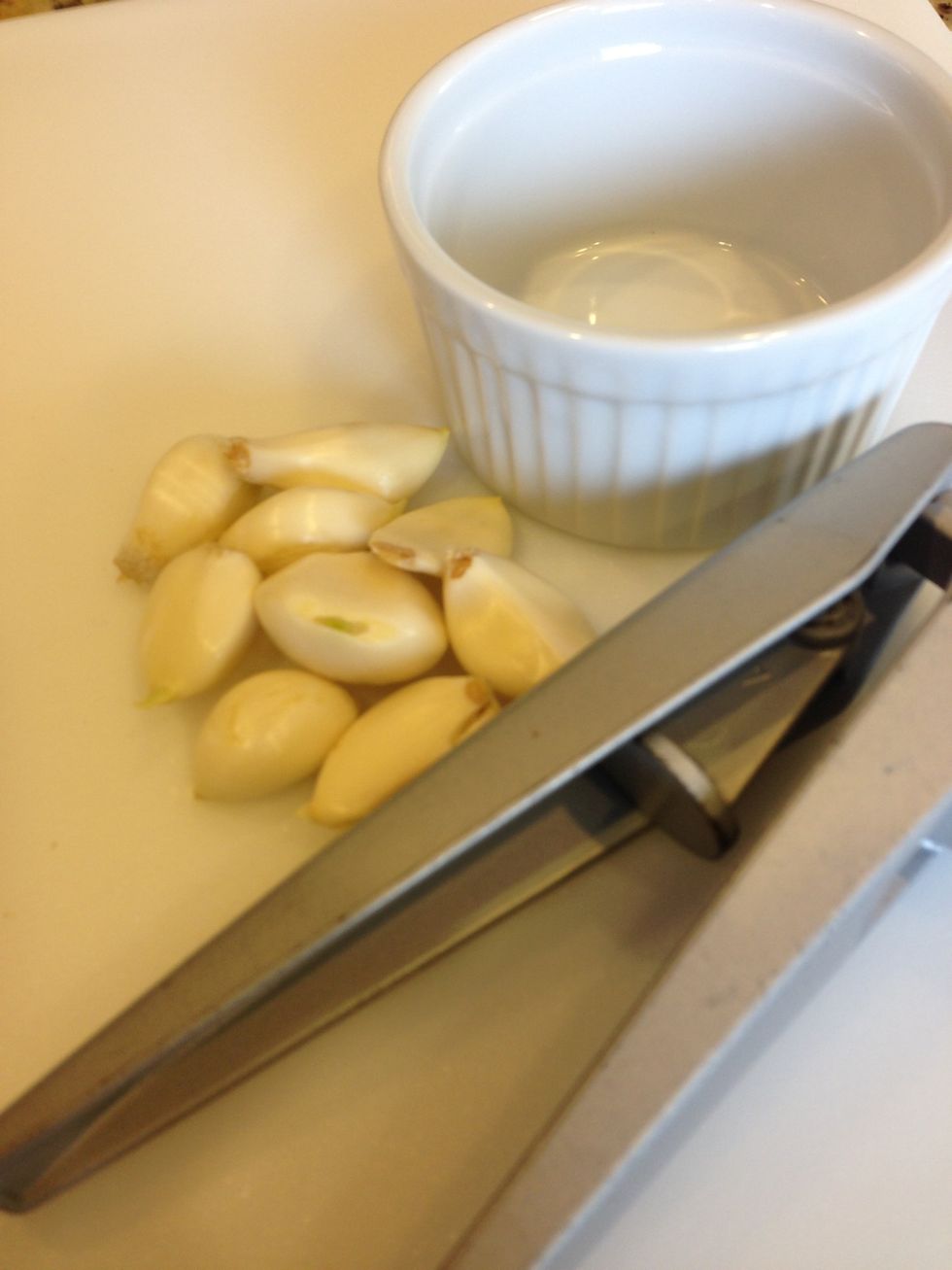 Crush your garlic and save it for later.