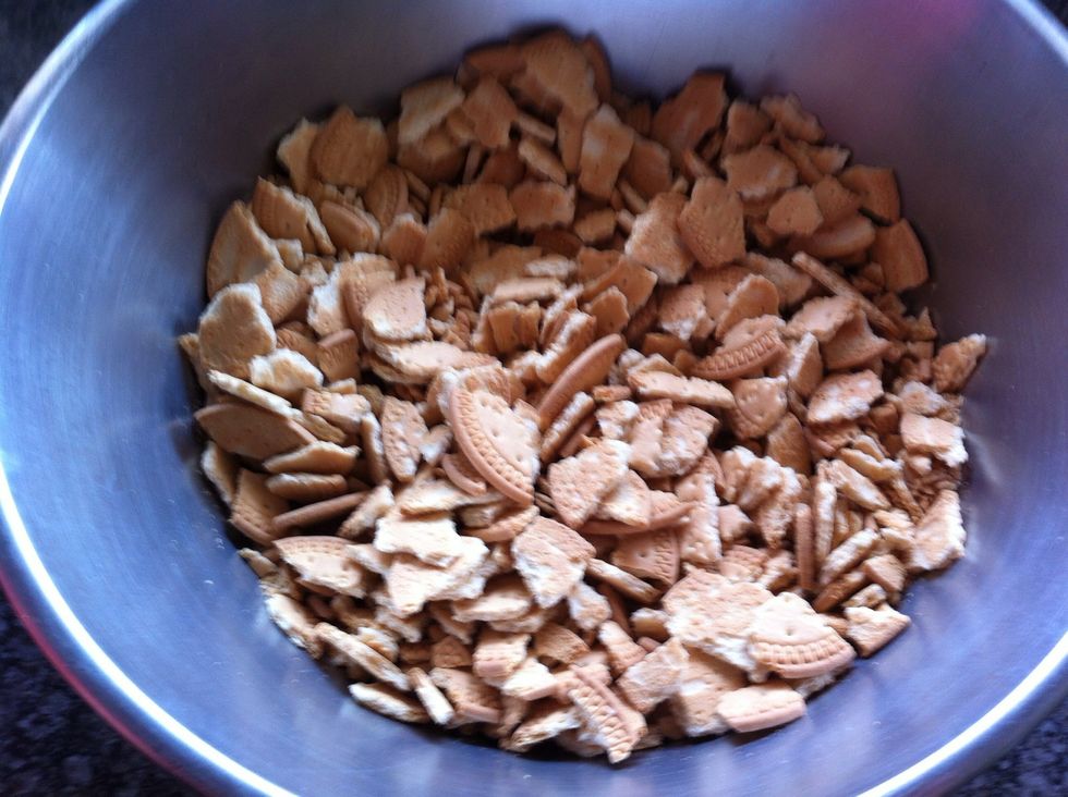 Crushed Marie Biscuits.