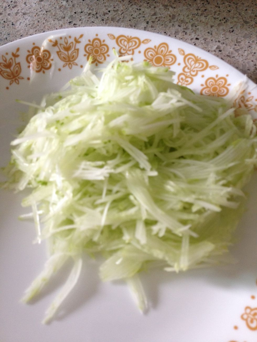 Cucumber julienned