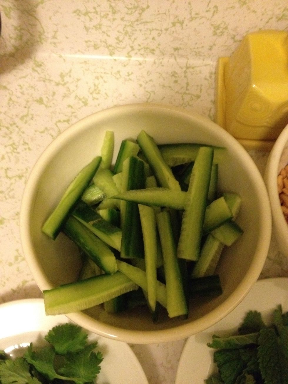 cucumber slices.
