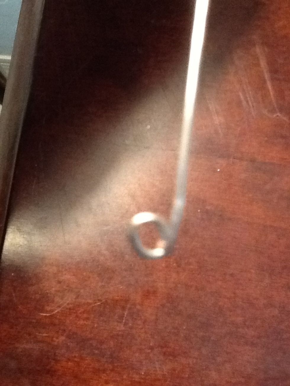 Curl the end of the wire to the left