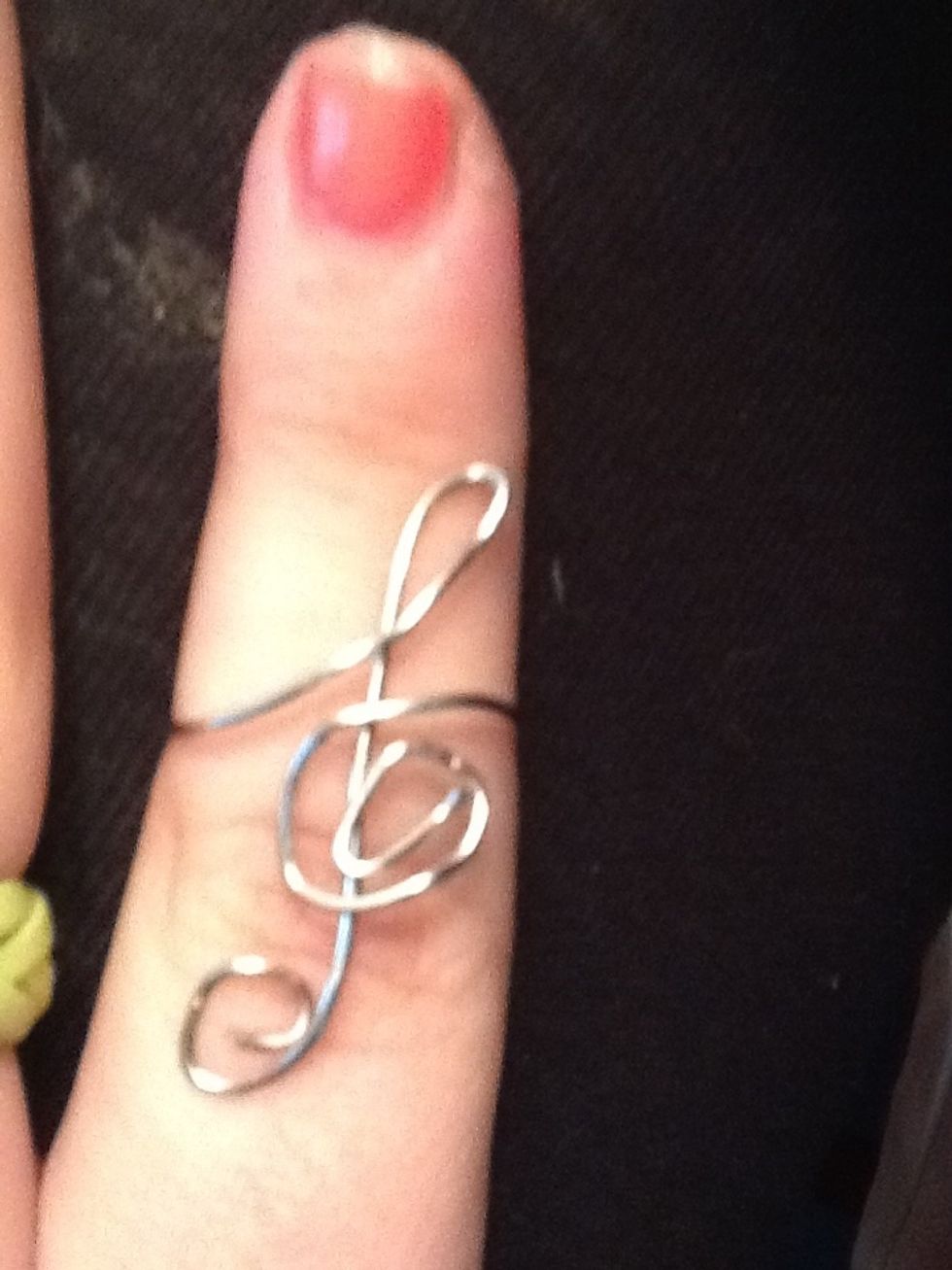 Curl the other side of the wire a couple times and you're done!