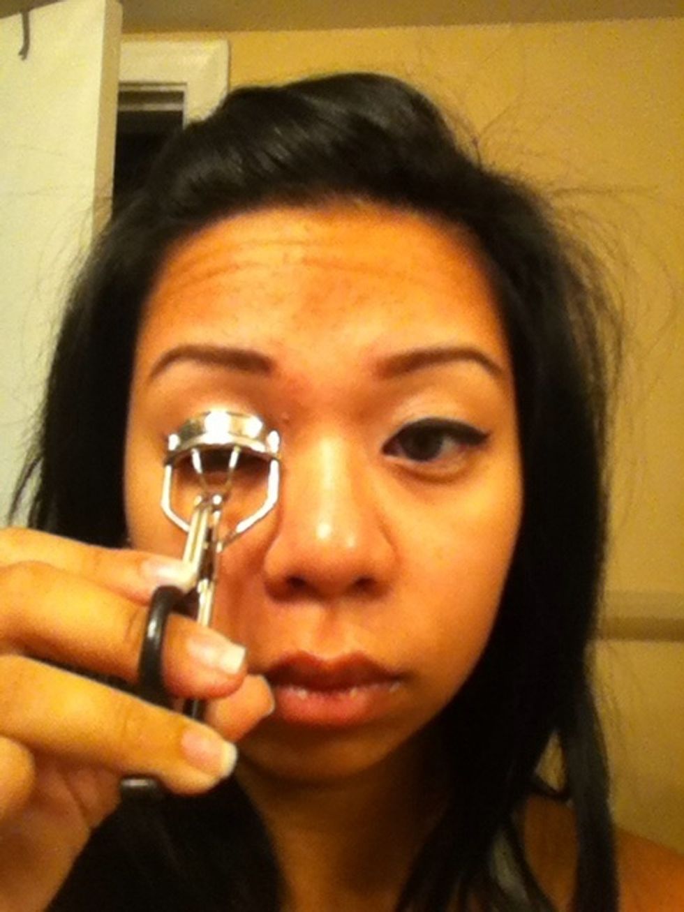 Curl your lashes if you like.