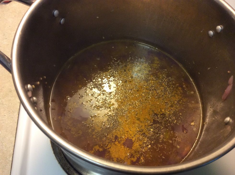 Curry powder, ginger powder, oregano, basil, more salt, cayenne pepper, sage
