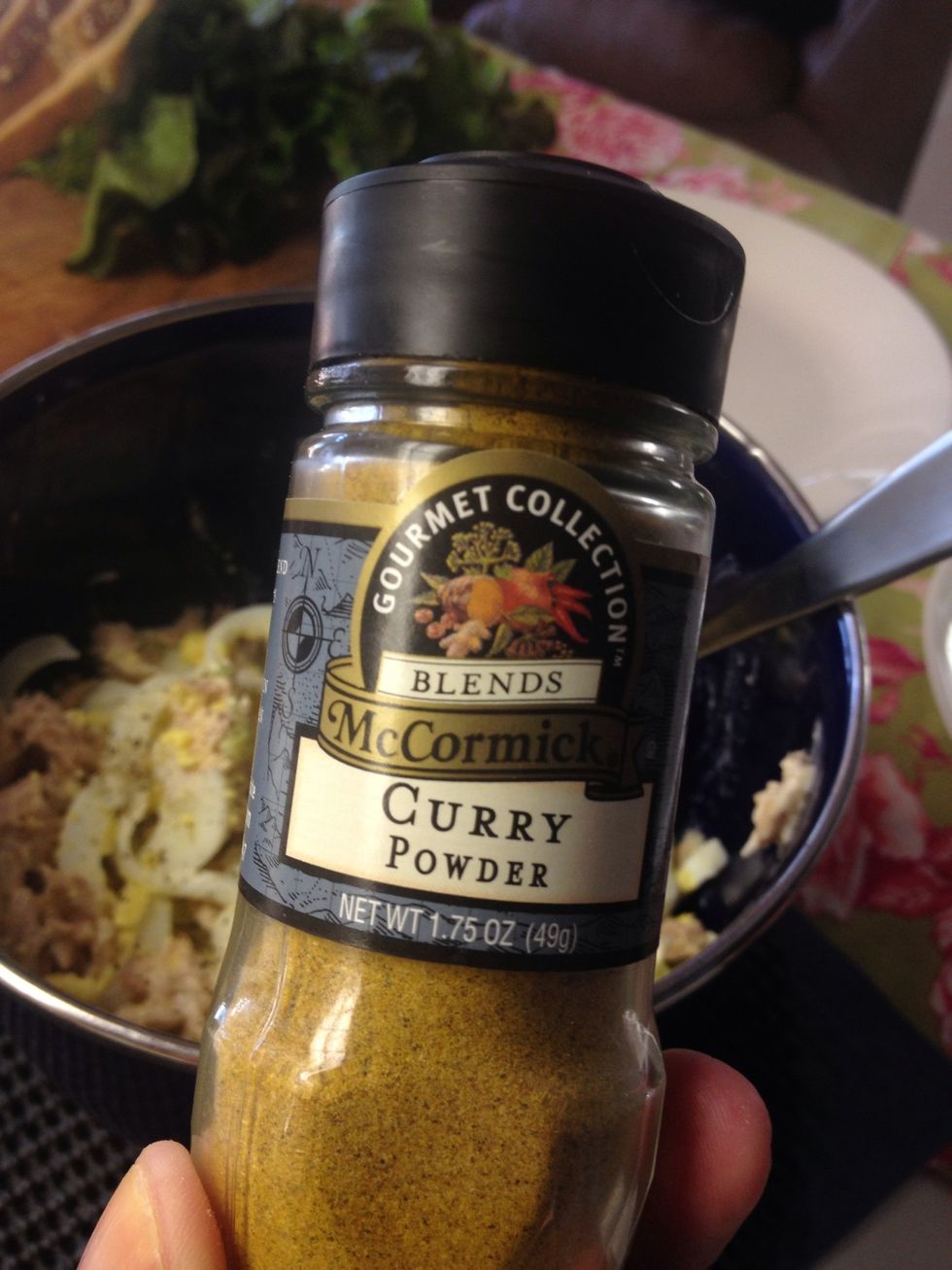 Curry! Trust me, even if you are not a curry person, this really works in this sandwich!