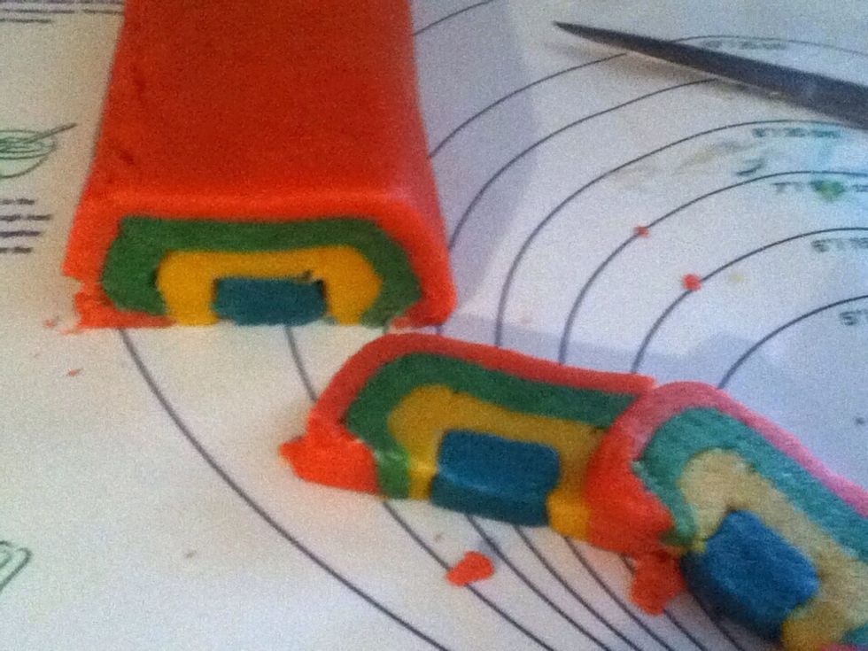 Cut 1/4 inch cookies.