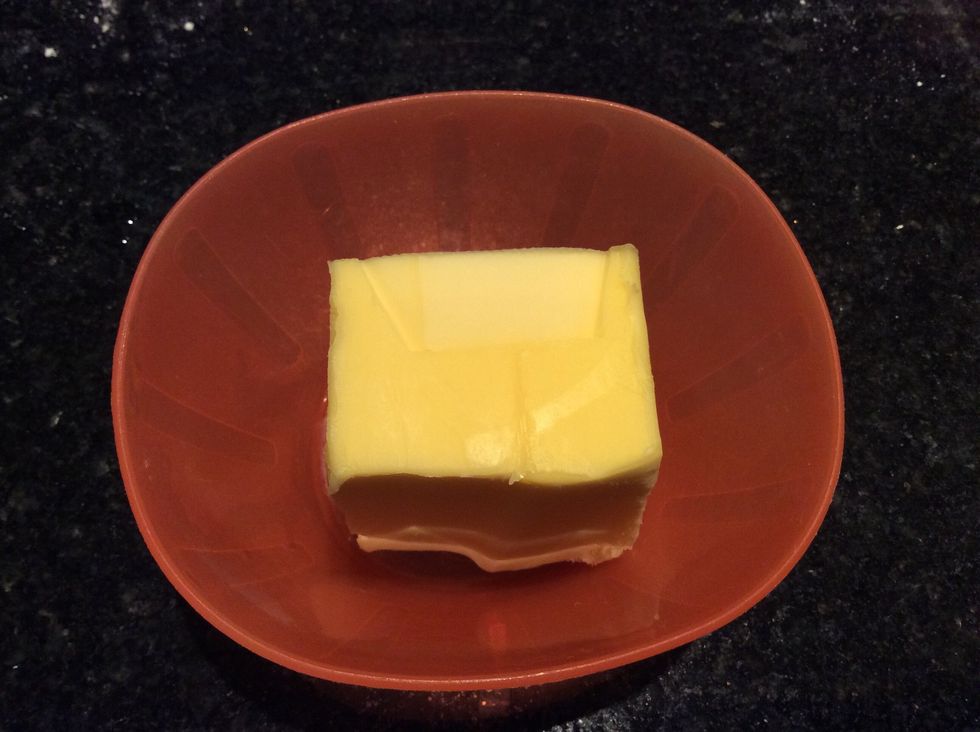 Cut 100g of butter
