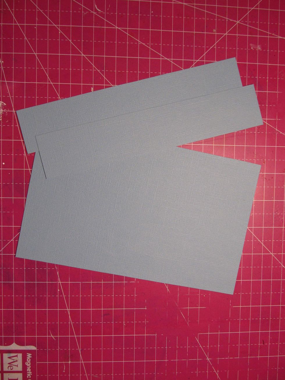 Cut 2 2 inch pieces from the 8x8 square.