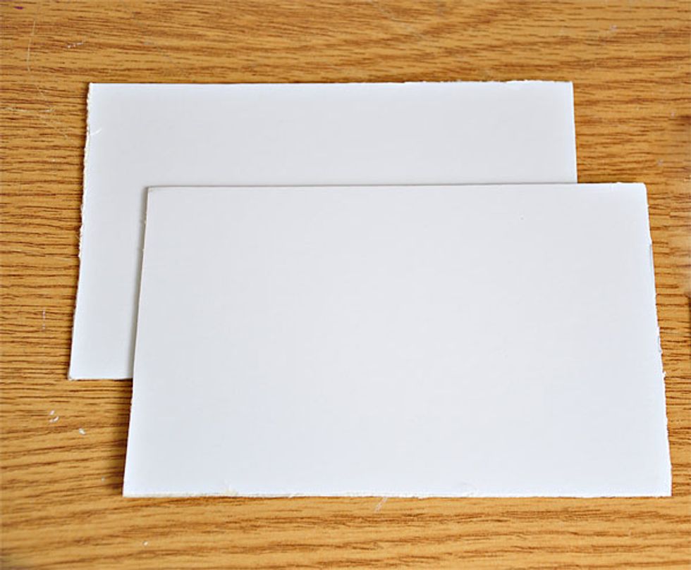 Cut 2 pcs of 4 1/8 inches x 6 1/8 inches chipboard or cardboard (for front and back covers)