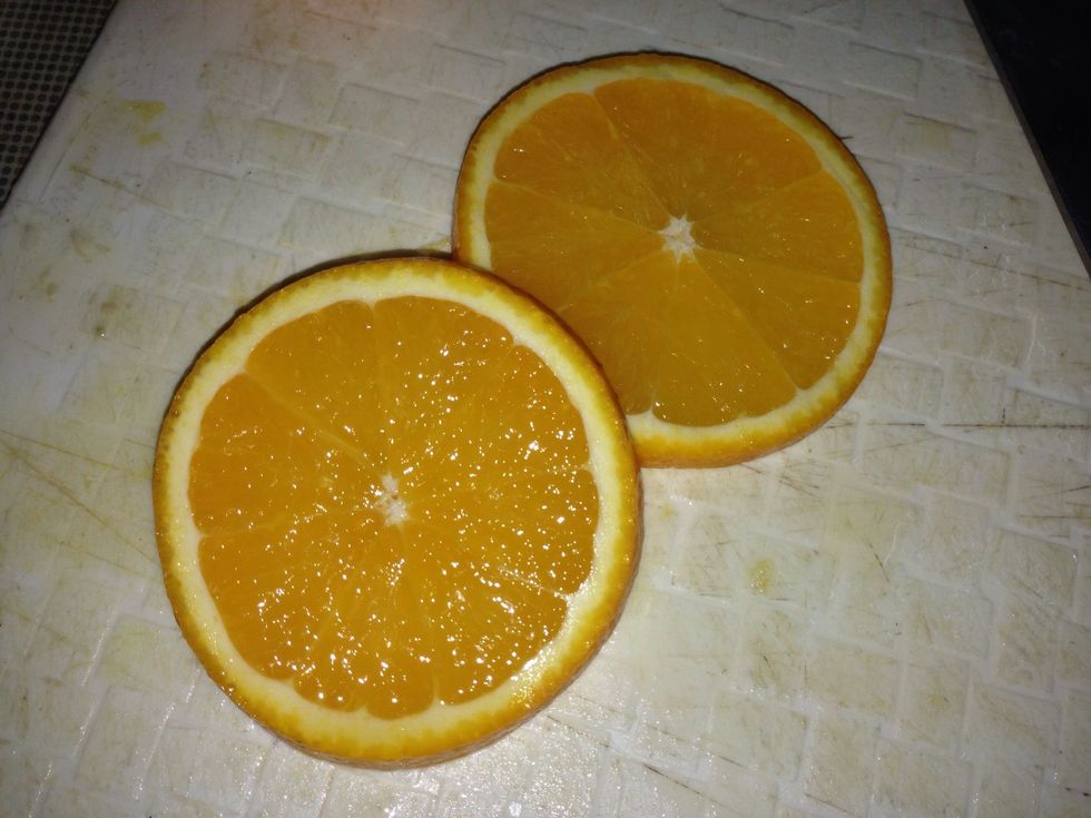 Cut 2 slices from other half (B).