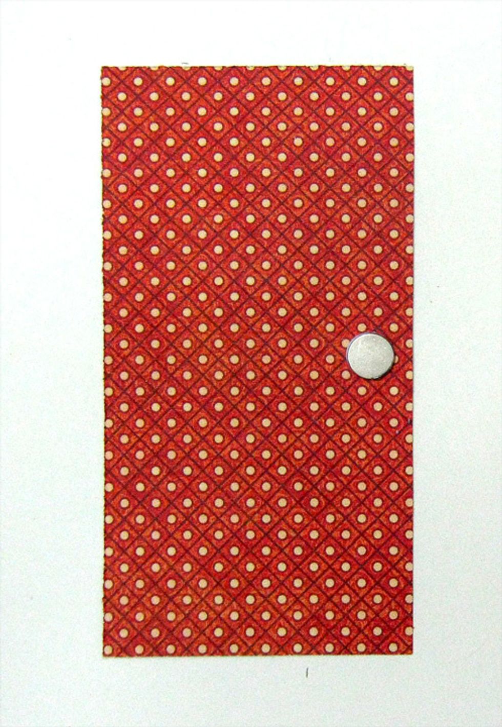 Cut 2"x4" piece from Brilliant Gem (B-side) and attach a magnet to the right side.