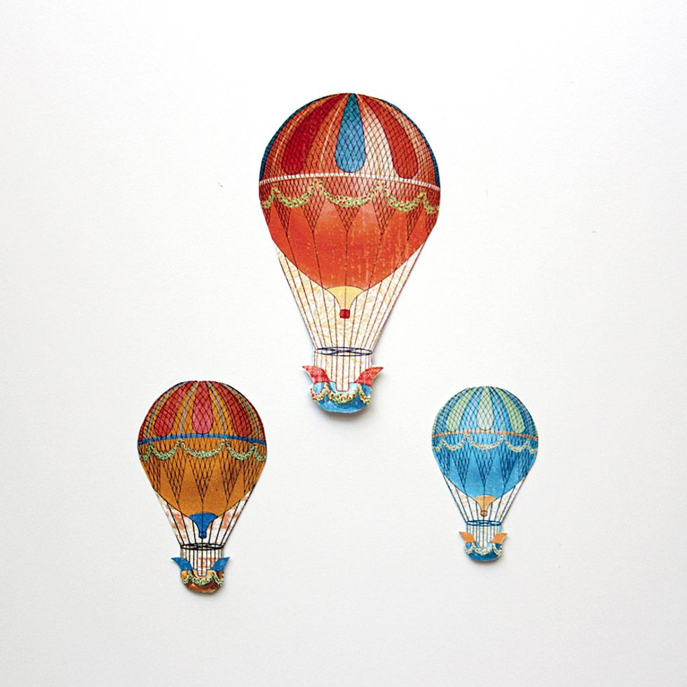 Cut 3 balloons from the "Balloon Bouquet" sheet.