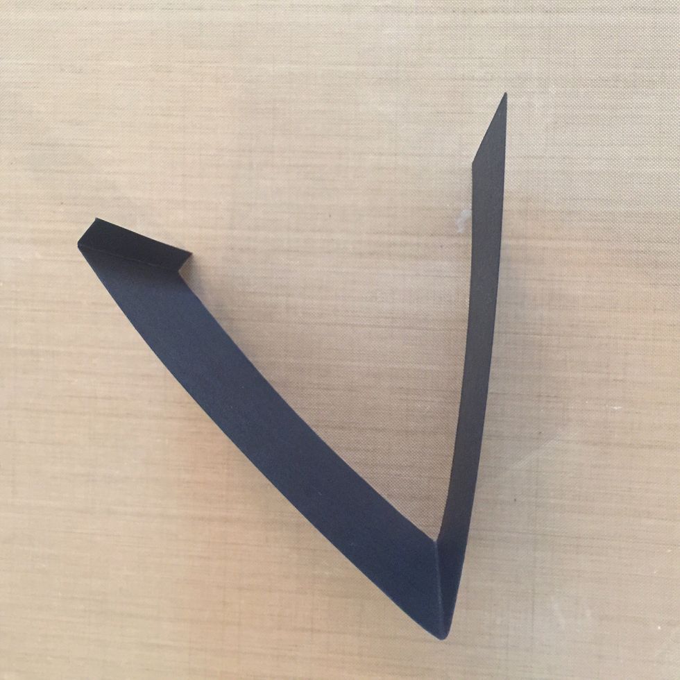 Cut 3 pieces of cardstock 2.5 x 8". Score at 1/4" to create tiny flap parallel to short end. Fold opposite end to meet score line as pictured. (Or, score at about 3 7/8", fold towards flap.)