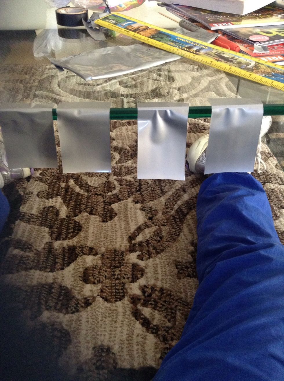 cut 4 3.5 inch strips
