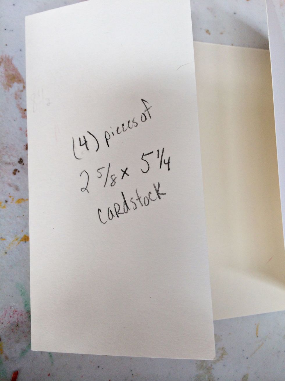 Cut 4 pieces of 2 5/8 x 5 1/4 pieces of cardstock for the inner & outer flaps. I used Graphic 45's Home Sweet Home "Garden Fresh" cardstock. Ink the edges and adhere to the flaps.