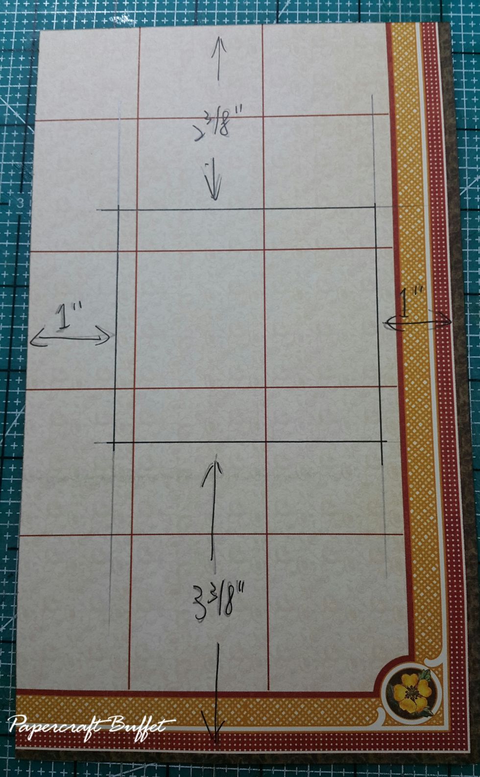 Cut 5"(W)x8-1/2"(H) for the back of the lid, cut out the middle window.