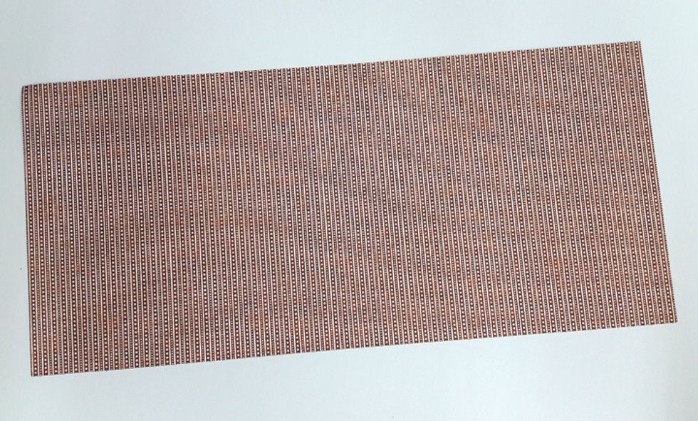 Cut a 12" x 5 1/2" square from double sided cardstock.