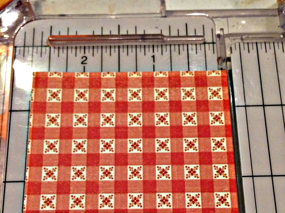 Cut a 2 3/4 x 12 piece of coordinating Graphic 45 cardstock.