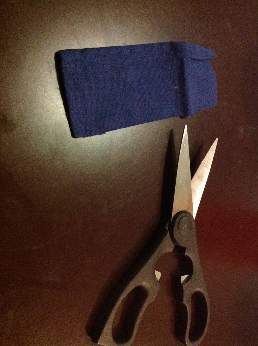 Cut a 2"x5" strip of cloth