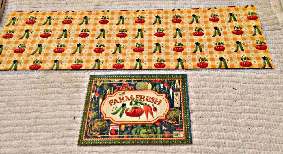 Cut a 3 1/2 x 12 piece of cardstock and a tag from Graphic 45's Home Sweet Home cardstock.