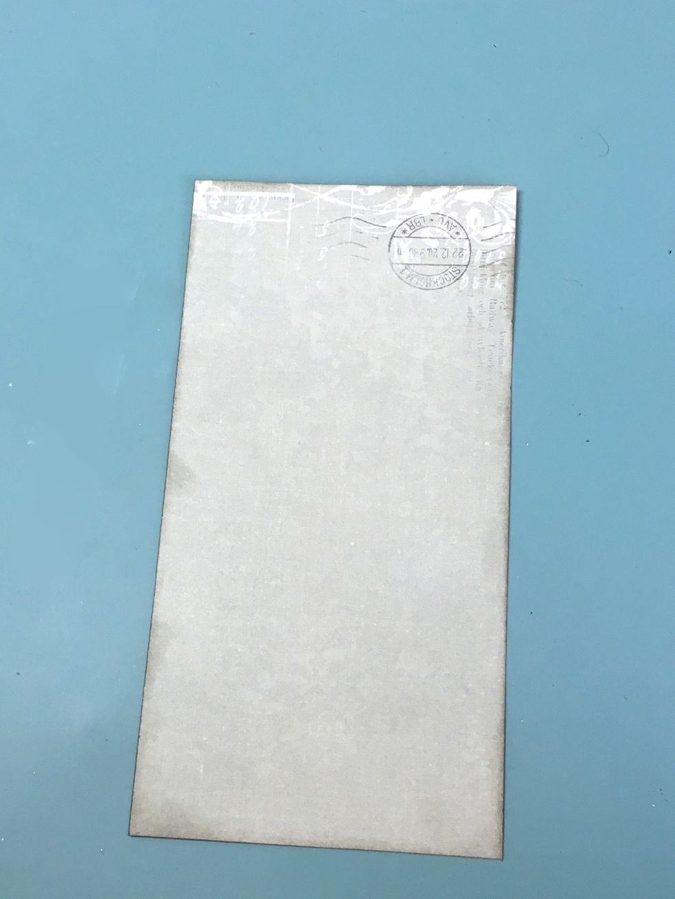 Cut a 3" x 7.25" rectangle from Handsome, distress and ink the edges.