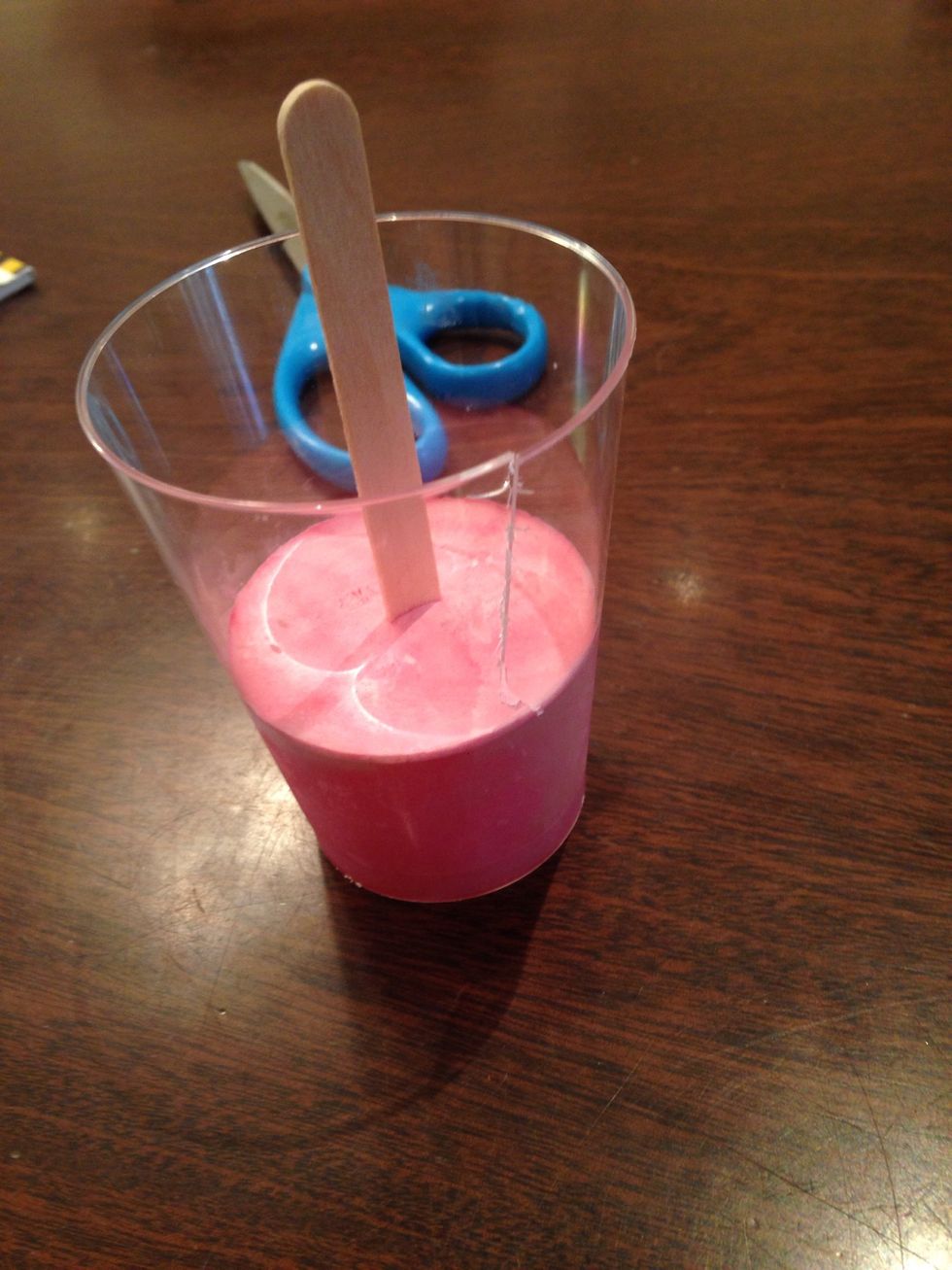 Cut a alone into the cup