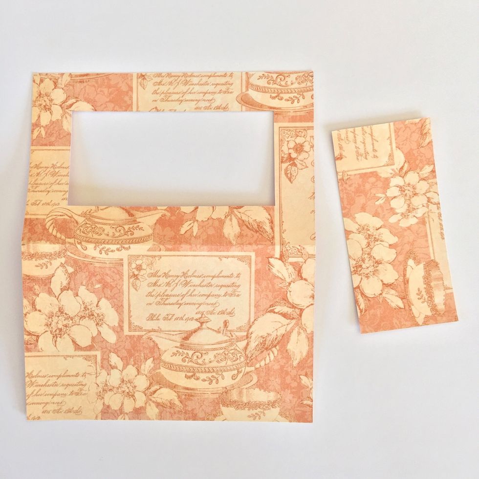 Cut a central piece in one side to make a window.