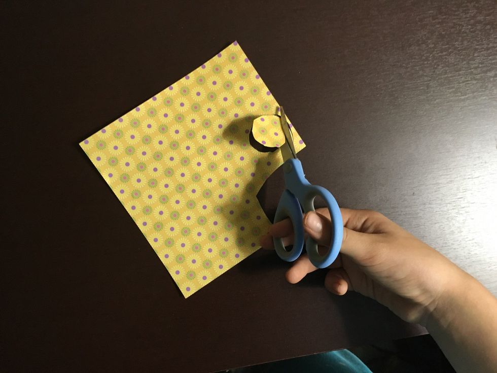 Cut a circle for the head