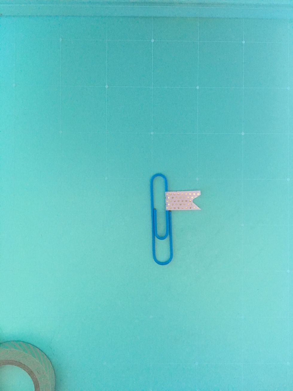 Cut A little slit at the top to make it look like a flag.