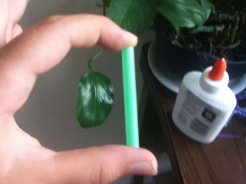 Cut a peice of straw about this big