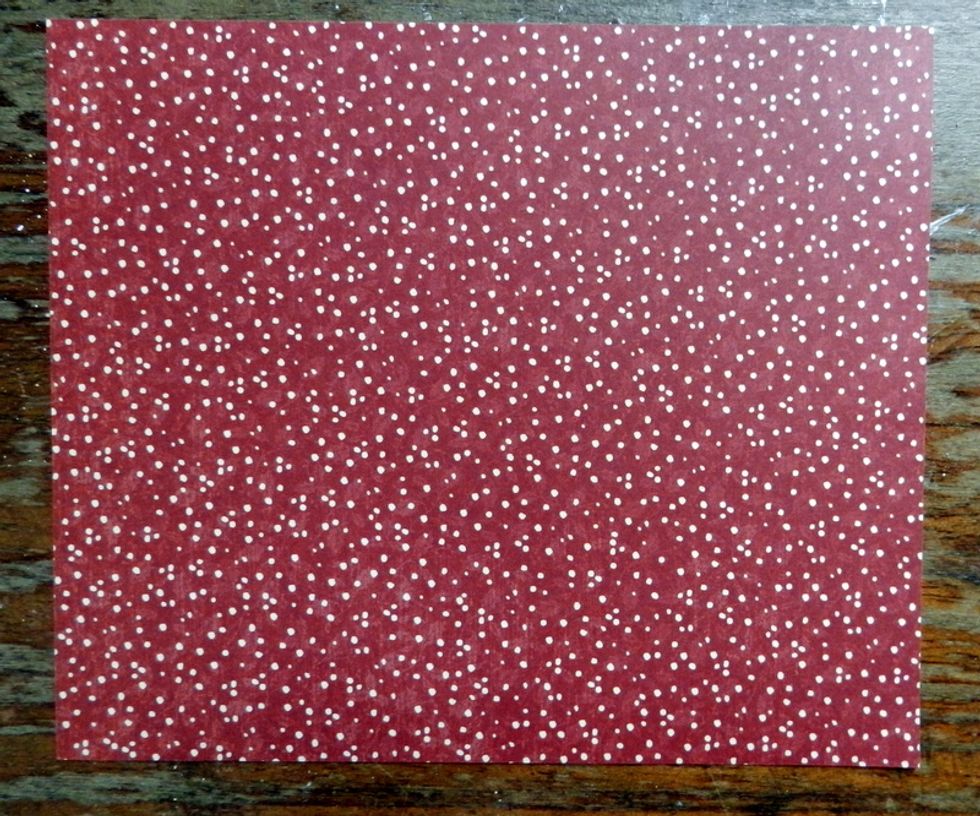 cut a piece from  G45 Christmas Carol paper measuring            6 3/4 "x 5 3/4"