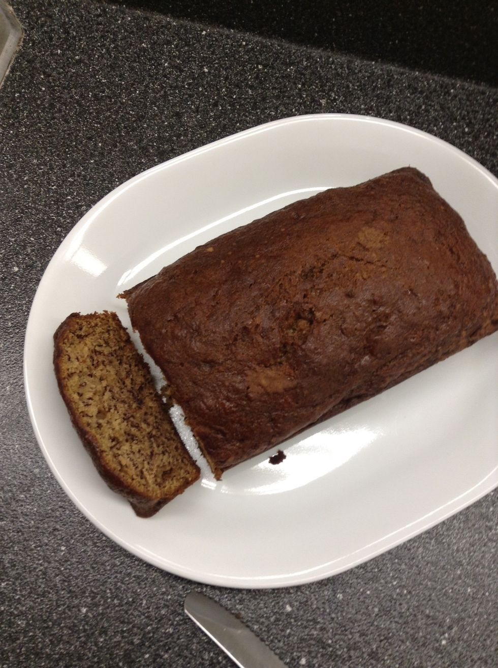 Cut a piece of bread to make sure its cooked