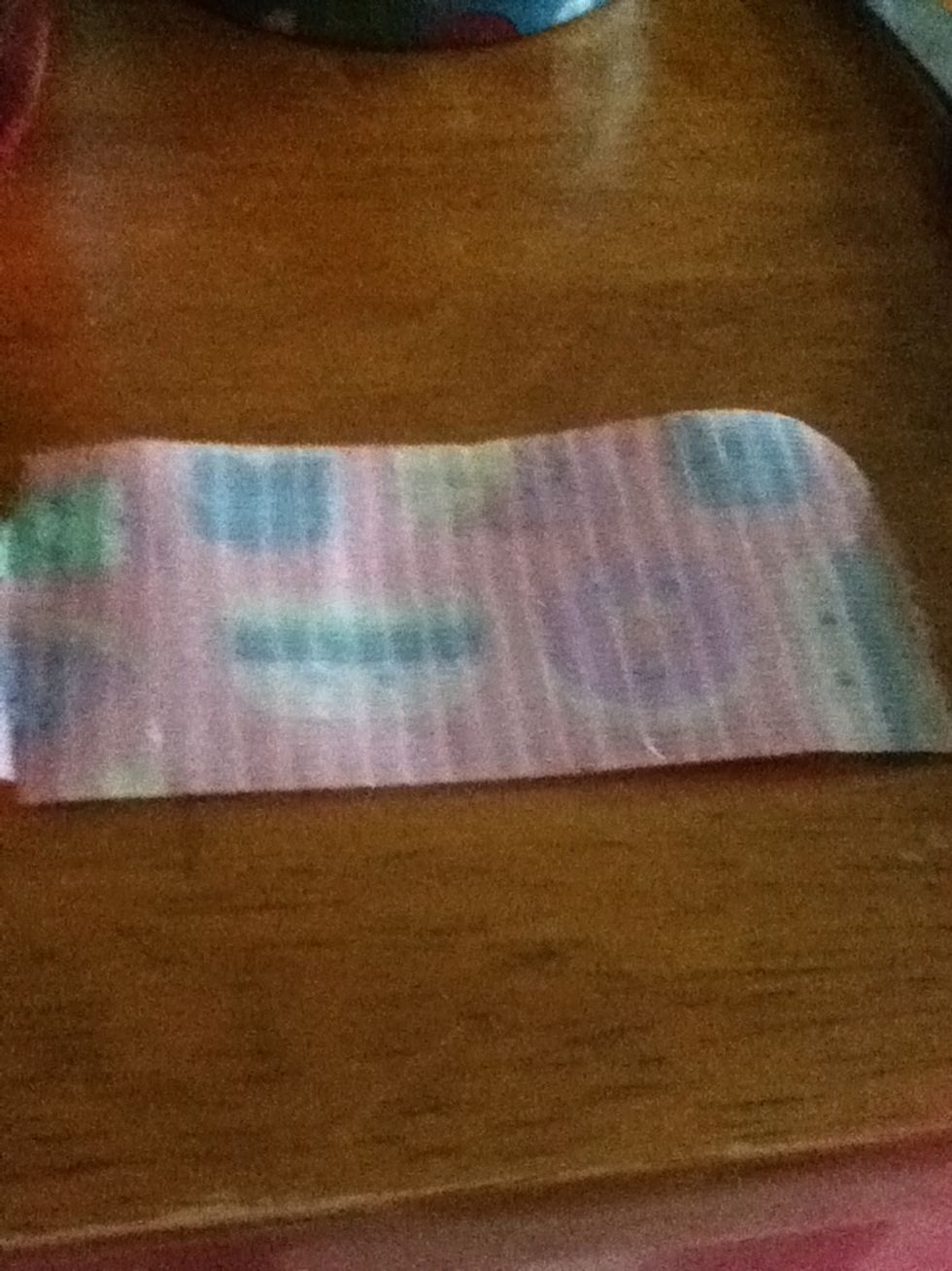 Cut a piece of duct tape (it doesn't have to be as big as mine) and place it sticky-side up.