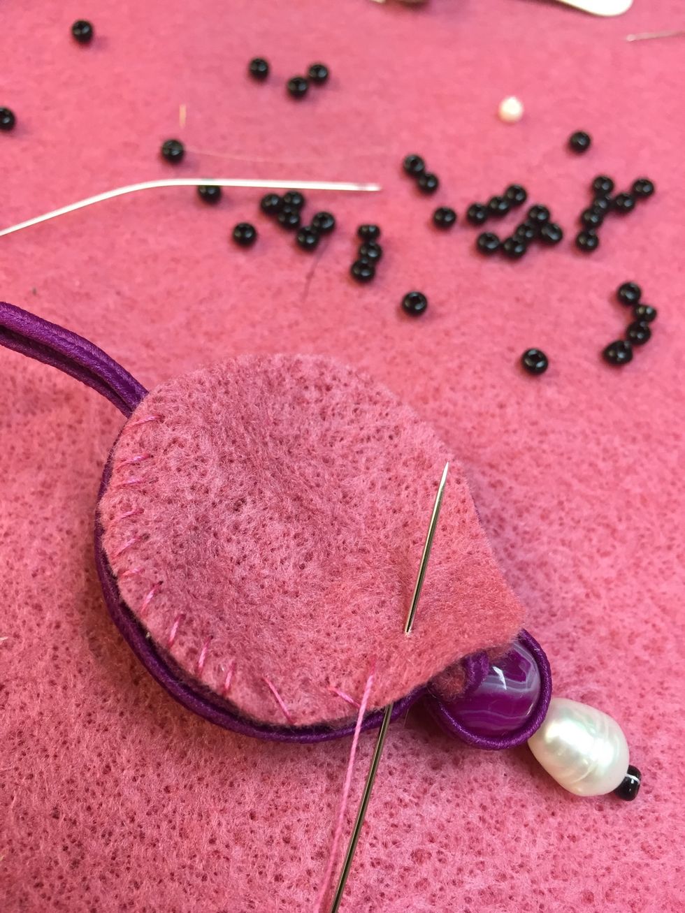 Cut a piece of matching felt for the finishing