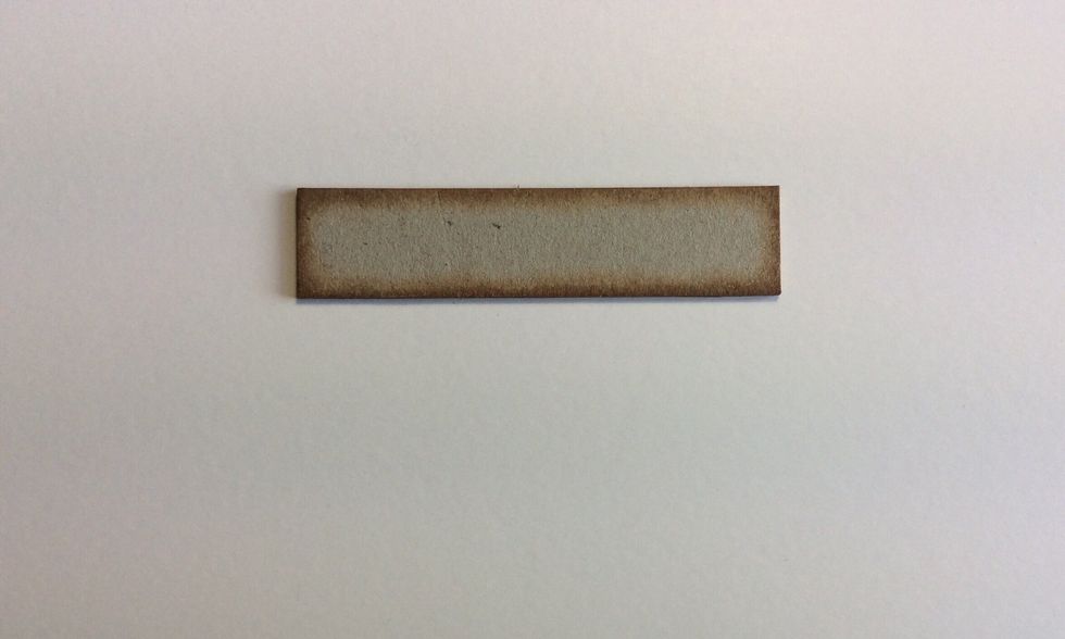 Cut a piece of medium weight at 3 x 5/8 inches ( piece 3 ) and ink the edges of both sides.