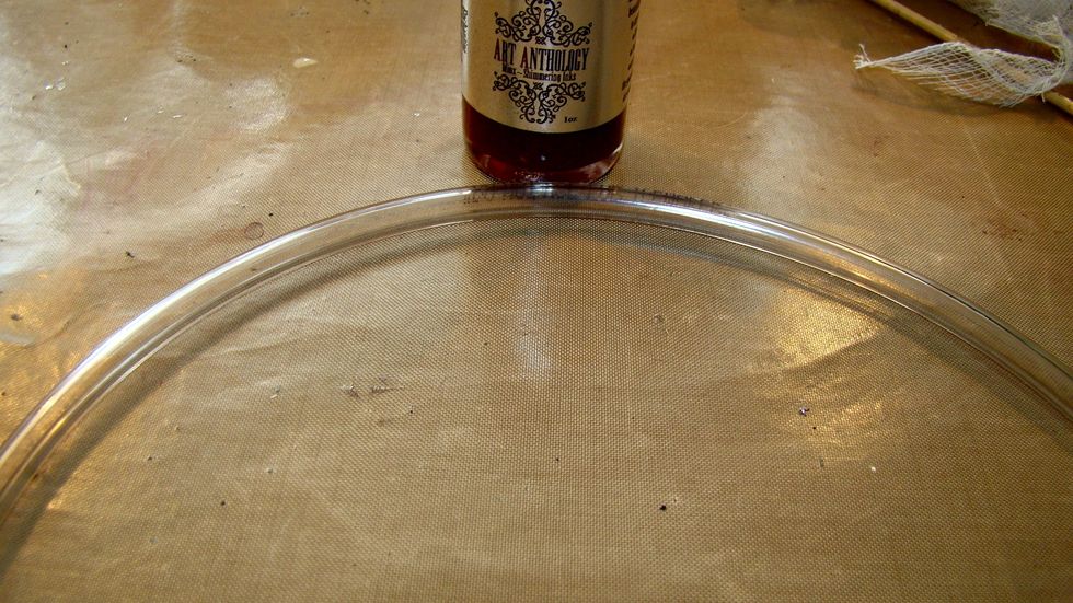 Cut a piece of plumbers tubing and drip AA Minx Ink Indulgence inside, let it run through the tubing to stain.