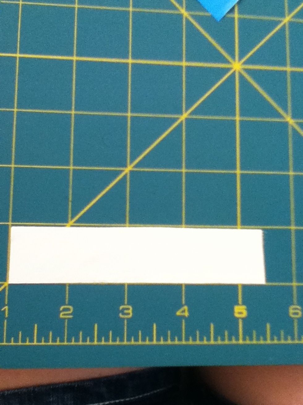 Cut a piece of tape an inch wide and around 4inches longs. It just depends on how big your finger is.