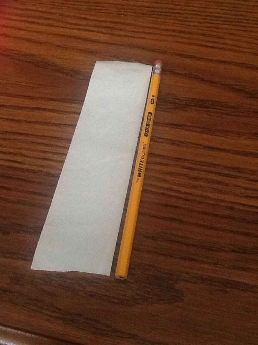 cut a piece of tape the size of your pencil
